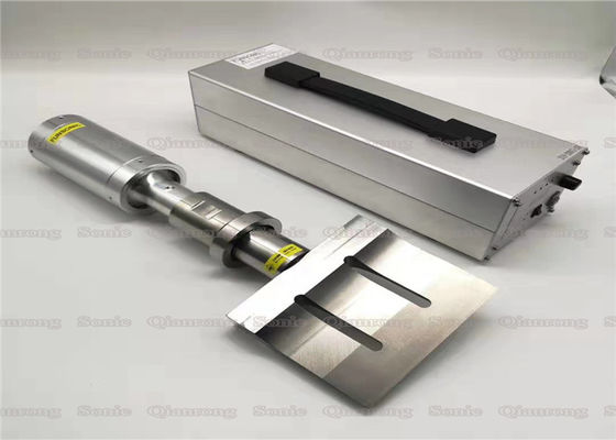 ใบมีดเกรดอาหารไทเทเนียมตัดด้วยความกว้างที่กำหนดเอง 20khz สำหรับเนื้อสัตว์แช่แข็ง